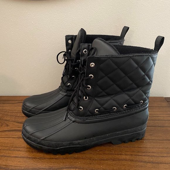 Sperry Shoes - Sperry Quilted Gosling Black Duck Boot | Womens 11